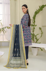 3 Piece Stitched Lawn Suit with Dupatta – Ethnic Elegance