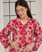 2 Piece Stitched Lawn Suit with Matching Fabric Bag – Floral Elegance