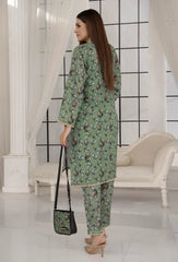 2 Piece Stitched Lawn Suit with Matching Fabric Bag – Floral Elegance