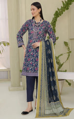 3 Piece Stitched Lawn Suit with Dupatta – Ethnic Elegance