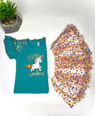Baby Girl Unicorn Skirt Set