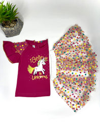 Baby Girl Unicorn Skirt Set