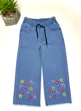 Daisy Flower Bell Bottom Jeans
