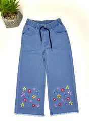 Daisy Flower Bell Bottom Jeans