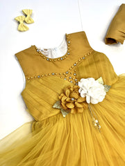Jhilmil Fairy Frill Frock Mustard