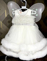 Jhilmil White Fairy Frill Frock