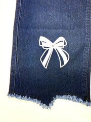 Ribbon Navy Blue Bell Pant