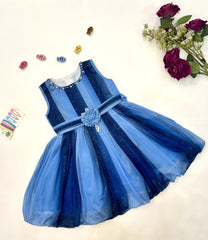 Shimmer Sparkle Glitter Blue Funky Frock