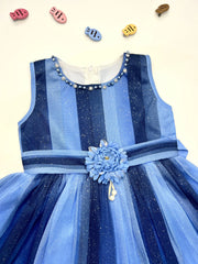 Shimmer Sparkle Glitter Blue Funky Frock